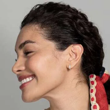 Elegant PAVOI 14K White Gold Cuff Earrings for Sensitive Ears