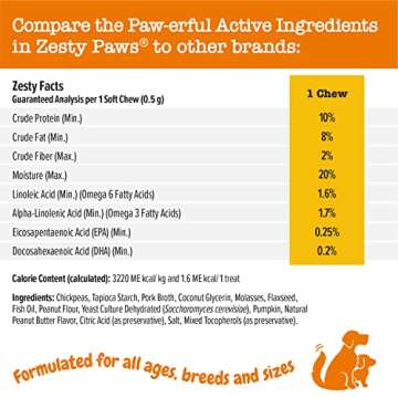 Zesty Paws Training Treats for Dogs & Puppies - Healthy Dog Treats for Hip, Joint & Muscle Health - Puppy Training Treats - for All Breeds and Ages - Dog Treats for Training - PB Flavor - 12oz