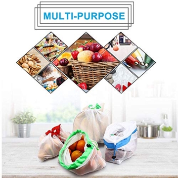 Shop Berosy 9Pcs Reusable Mesh Produce Bags Now!