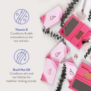 eSalon Root Touch Up + Brow Powder, Conceal & Cover (Black) - Hairline Powder for Women - Scalp Concealer & Filler for Thinning & Gray Hair Coverage - Creates Thicker & Fuller-Looking Hair