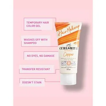 Curlsmith Temporary Hair Makeup Vibrant Copper 3oz Gel