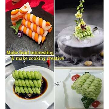 2pcs Vegetables Spiral Knife Carving Tool Carrot Cucumber Manual Spiral Screw Slicer Cutter Spiralizer, Fruit Corer And Veggie Spiralizer for Coring and Hollowing out Zucchini, Potatoes, Carrot, Apple