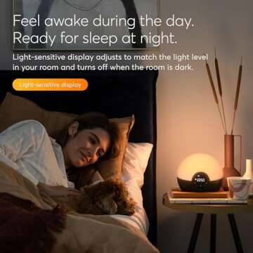 Lumie Bodyclock Glow 150 - Sunrise & Sunset Alarm Clock - Bedside Lamp with Custom Light Duration - Wake-Up, Night & Reading Light - Warm LEDs