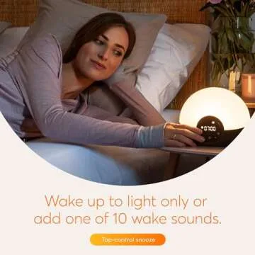 Lumie Bodyclock Glow 150 - Sunrise & Sunset Alarm Clock - Bedside Lamp with Custom Light Duration - Wake-Up, Night & Reading Light - Warm LEDs