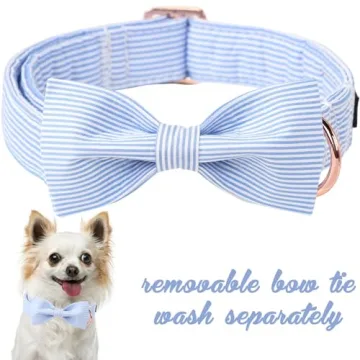 Unique Style Paws Pet Soft & Comfy Bowtie Dog Collar and Cat Collar Pet Gift for Dogs and Cats 6 Siz...
