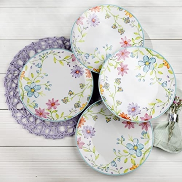 Euro Ceramica Charlotte Stoneware 16-Piece Dinnerware Set