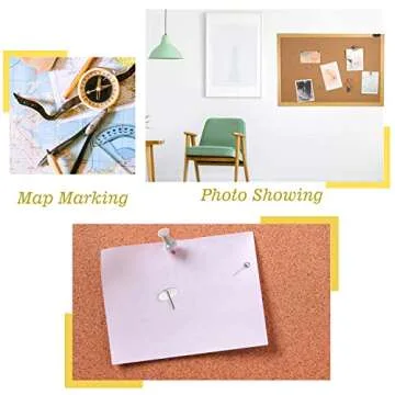 310 Pcs Silver Push Pins Set, Silver Thumb Tacks Flat Push Pins Pushpin Clips Decorative Push Pins Tacks for Cork Board Map Photos Office Home, 5 Styles