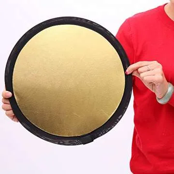TRUMAGINE Reflector Panel 12inch / 30cm 5-in-1 Collapsible Multi-Disc Reflectors for Photographing with Bag - Translucent, Gold, Silver, Black and White