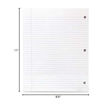 Mintra Office Filler Paper (College Ruled, 600 Sheets (6pks of 100))