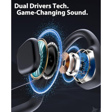 Bone Conduction Headphones with Waterproof Design and 12 Hour Playtime