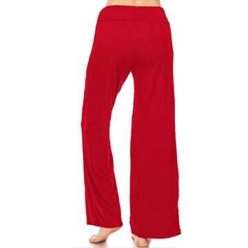 Lagging Depot Womens Comfy Pajama Lounge Pants in Red