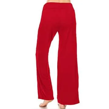 Lagging Depot Womens Comfy Pajama Lounge Pants in Red