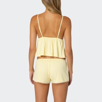 Stylish DSORVICD Women Heart Sleeveless Shorts Set