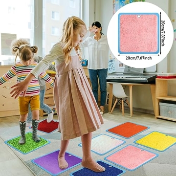 Boao 8 Set Mini Sensory Mats for Tactile Sensory Play