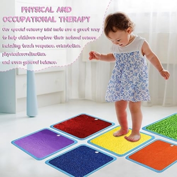 Boao 8 Set Mini Sensory Mats for Tactile Sensory Play