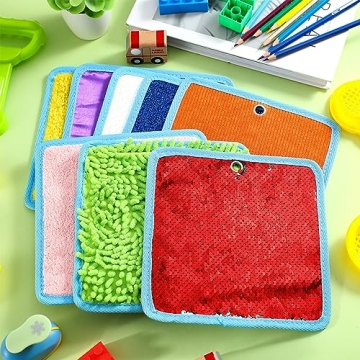 Boao 8 Set Mini Sensory Mats for Tactile Sensory Play