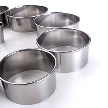 HAZOULEN 11 Piece Round Cookie Cutters Set in Tin