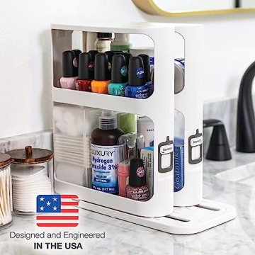 Cabinet Caddy Spice Rack Organizer Slide Rotate Kitchen Storage