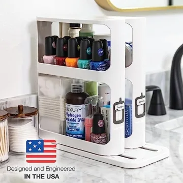 Cabinet Caddy Spice Rack Organizer Slide Rotate Kitchen Storage