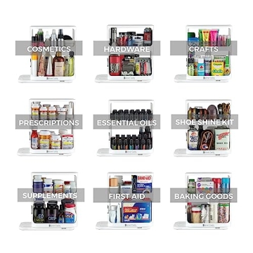 Cabinet Caddy Spice Rack Organizer Slide Rotate Kitchen Storage