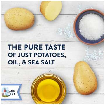 Cape Cod, Kettle Cooked Potato Chips Original Sea Salt, 5 Ounce