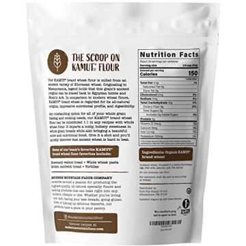 KAMUT Flour (3 lb) Whole Wheat Flour, Great for Whole Grain Bread and Baking, All-Natural, USDA Orga...