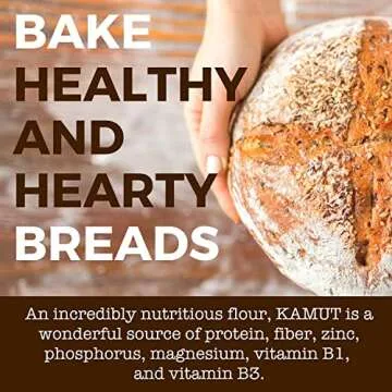 KAMUT Flour (3 lb) Whole Wheat Flour, Great for Whole Grain Bread and Baking, All-Natural, USDA Organic, OU Kosher Certified, Milled from Ancient Grain, Bulk Resealable Pouch