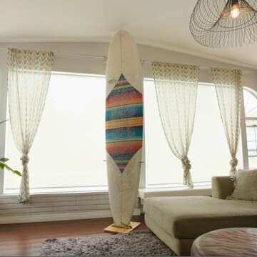 Premium Bamboo Surfboard Stand for Stylish Display