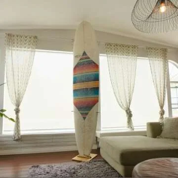 Premium Bamboo Surfboard Stand for Stylish Display