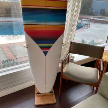 Premium Bamboo Surfboard Stand for Stylish Display