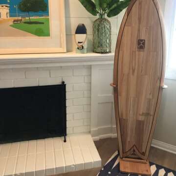Premium Bamboo Surfboard Stand for Stylish Display