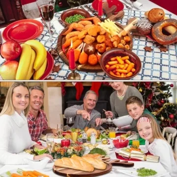 Ziliny 6 Pcs Christmas Appetizer Platter 12 Inch Christmas Cutting Board Acacia Christmas Serving Trays Wood Charcuterie Board Tray Snack Dessert Candy Dish Plate for Kitchen Gifts(Deer Antle)