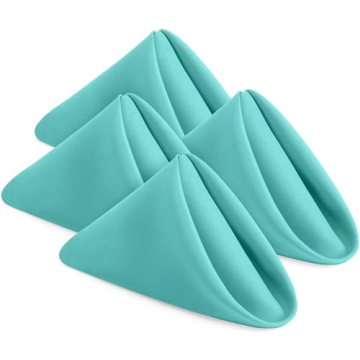 Utopia Home 24 Pack Aqua Cloth Napkins, 17x17 Inch, Washable & Durable for Events