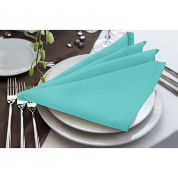 Utopia Home Aqua Cloth Napkins - 24 Pack, 17x17 Inches