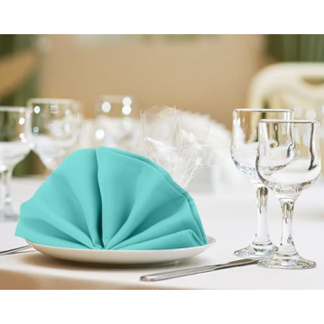 Utopia Home Aqua Cloth Napkins - 24 Pack, 17x17 Inches