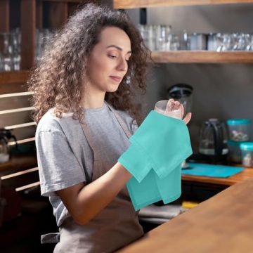 Utopia Home Aqua Cloth Napkins - 24 Pack, 17x17 Inches