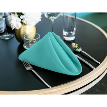 Utopia Home Aqua Cloth Napkins - 24 Pack, 17x17 Inches