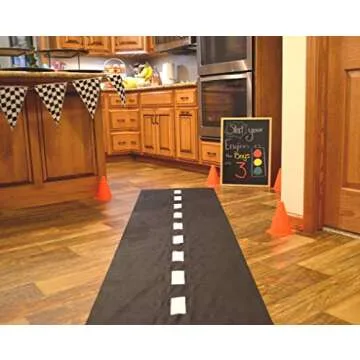 Super Z Outlet 10ft Long Racetrack Floor Running Racer Party Decoration Mat Drag Race Car Road Go Ka...