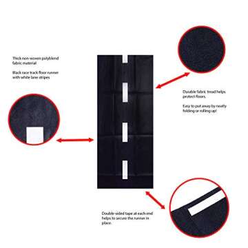 Super Z Outlet 10ft Long Racetrack Floor Running Racer Party Decoration Mat Drag Race Car Road Go Kart Theme Birthday Games (2ft Wide)