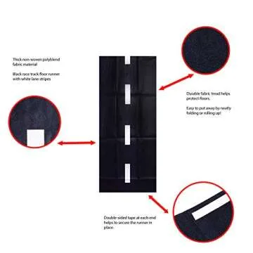 Super Z Outlet 10ft Long Racetrack Floor Running Racer Party Decoration Mat Drag Race Car Road Go Kart Theme Birthday Games (2ft Wide)