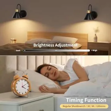 Frideko Rechargeable Wall Sconces Set of Two with Remote