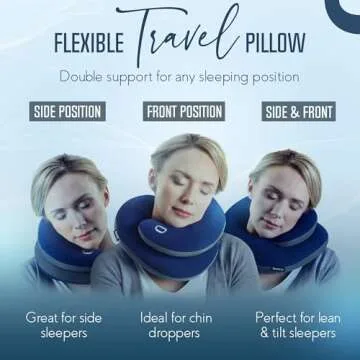 BCOZZY Travel Neck Pillow with Double Support for Comfort