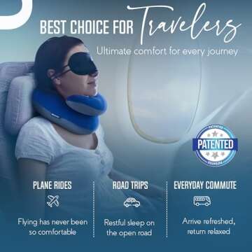 BCOZZY Travel Neck Pillow with Double Support for Comfort