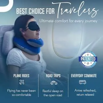 BCOZZY Travel Neck Pillow with Double Support for Comfort