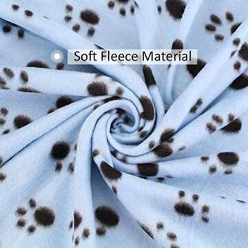 Comsmart Pet Blanket Dog Cat Soft Fleece Blankets Sleep Mat Pad Bed Cover with Paw Print for Kitten ...