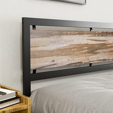 IKIFLY King Size Bed Frame: Durable Farmhouse Design