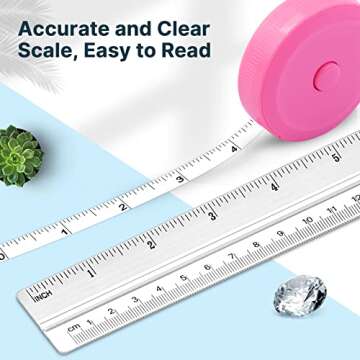 6 Pack Tape Measure Measuring Tape for Body Measurements, Retractable Small Mini Soft Sewing Fabric ...