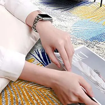 Witzon Slim Bands Compatible with Apple Watch Band 40mm 38mm 41mm for Women, Fadeless Floral Cute Printed Silicone Sport Replacement Wristbands for Apple iWatch Series 8 7 6 5 4 3 SE, Cheetah Print