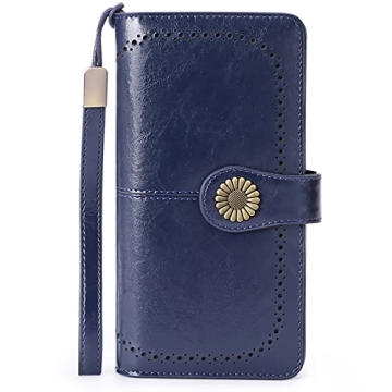 SENDEFN Leather Wallet with RFID for Women