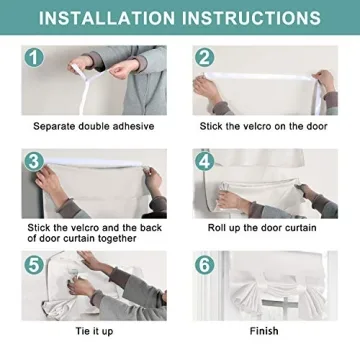 Turquoize Cream French Door Curtains for Darkening Privacy